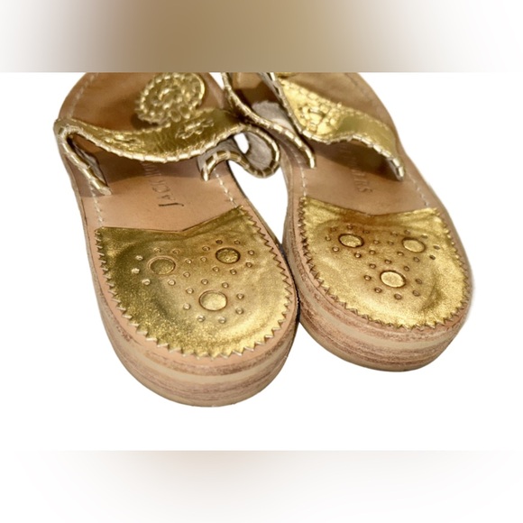 Jack Rogers Gold Leather Sandals Women’s Size 8.5 - Picture 5 of 8